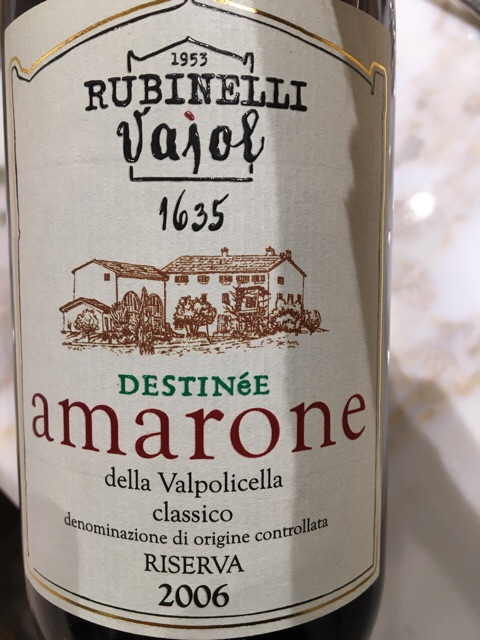 Rubinelli Vajol, Amarone della Valpolicella, Classico Destinee Riserva
