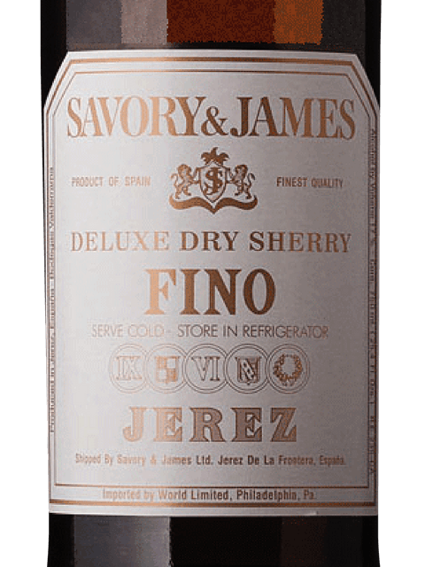 Savory & James, Fino Deluxe Dry Sherry