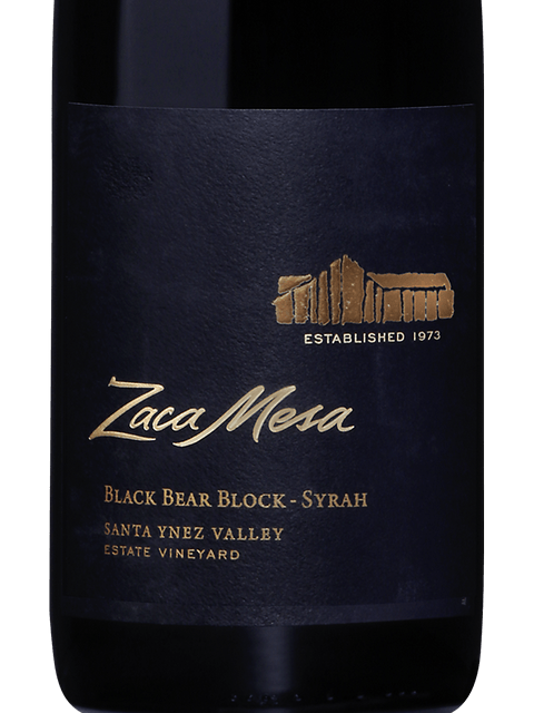 Zaca Mesa, Bear Block Syrah, Santa Ynez Valley