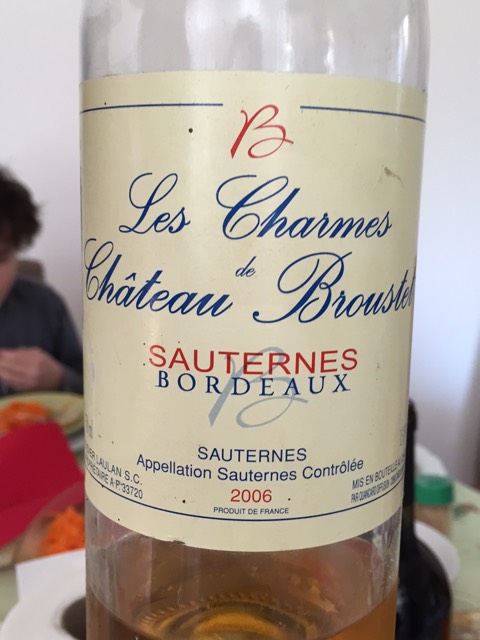 Les Charmes de Chateau Broustet, Sauternes