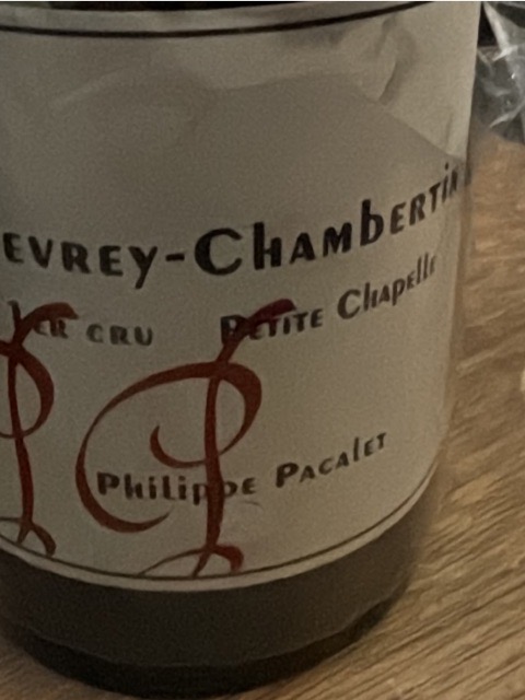 Philippe Pacalet, Gevrey-Chambertin Premier Cru, Petite Chapelle
