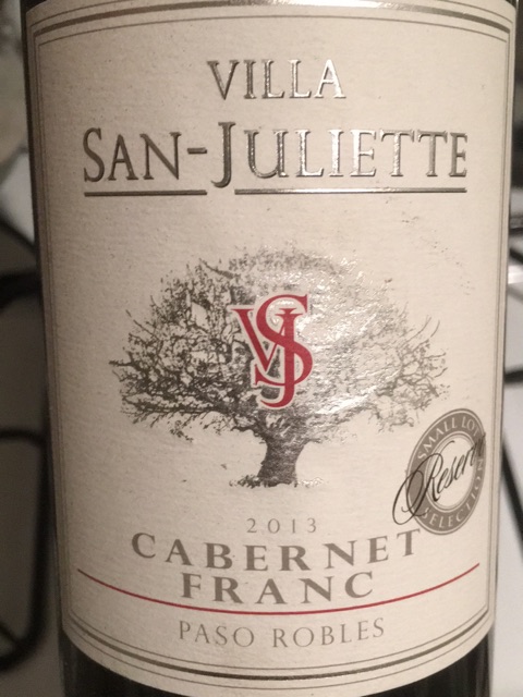 Villa San-Juliette, Cabernet Franc, Paso Robles