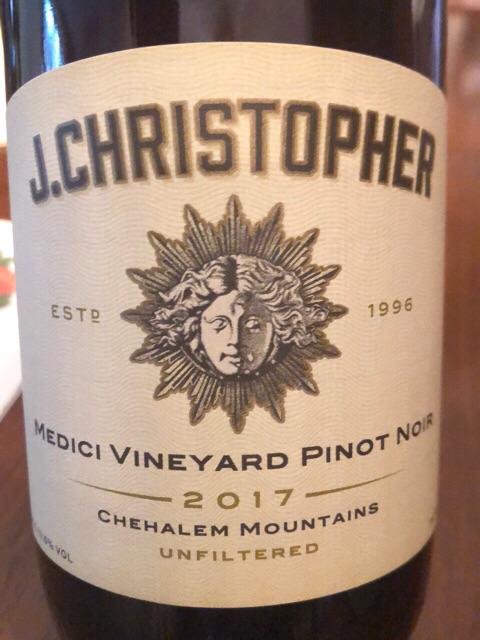 J Christopher, Medici Vineyard Riesling, Chehalem Mountains