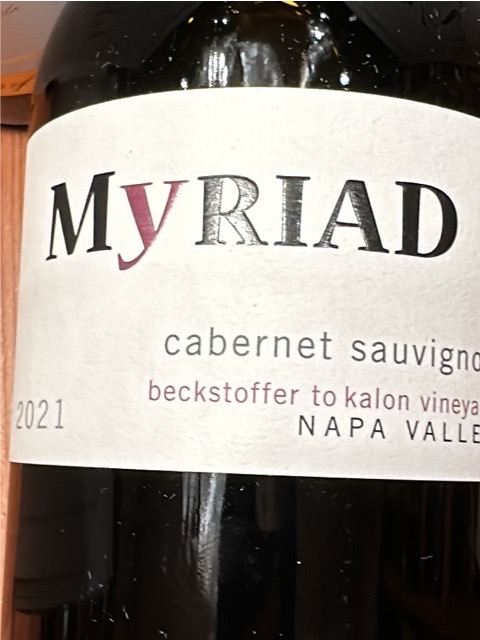 Myriad, Beckstoffer Bourn Vineyard Cabernet Sauvignon, Napa Valley