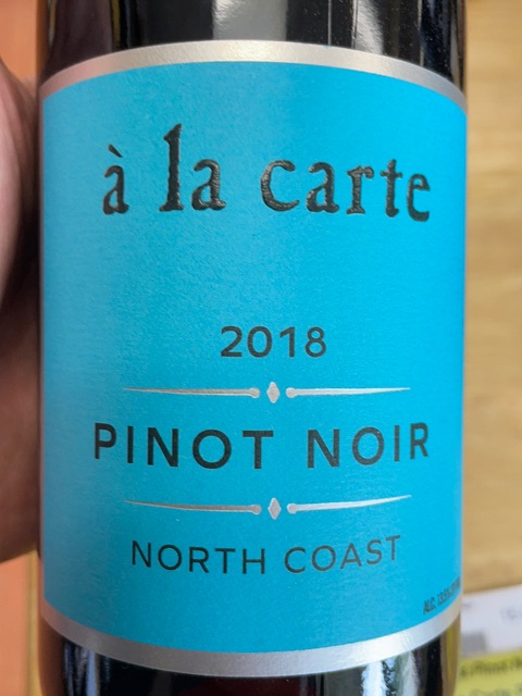 A La Carte, Pinot Noir, North Coast
