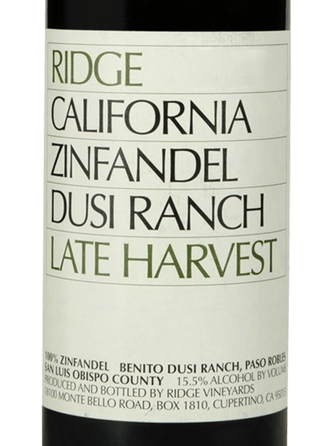 Croad Vineyards, Kahurangi Late Harvest Zinfandel, Paso Robles