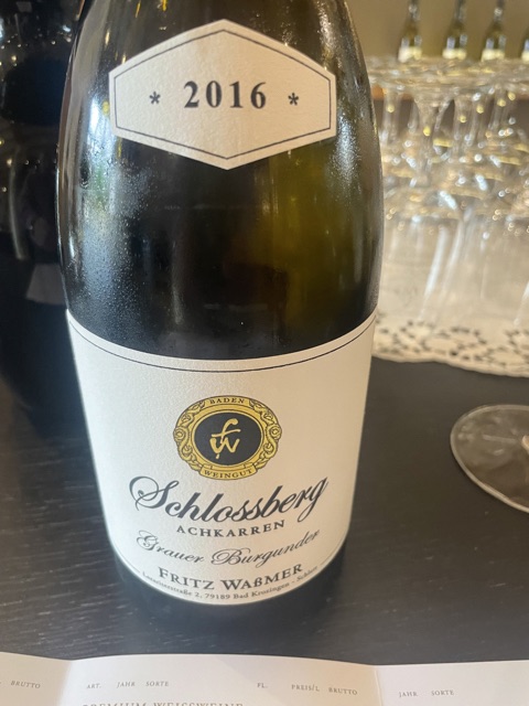 Fritz Wassmer, Staufener Schlossberg Weisser Burgunder, Baden