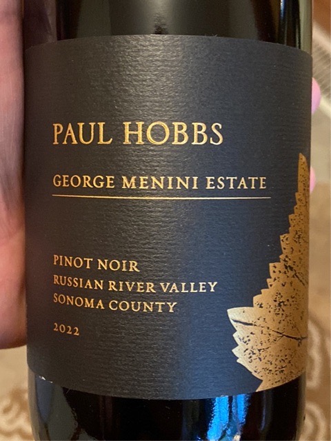 Paul Hobbs, George Menini Estate Pinot Noir, Russian River Valley
