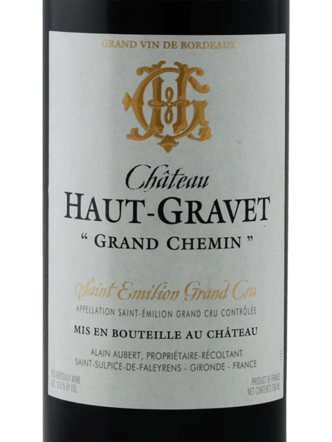 Chateau Haut Gravet, Grand Chemin, Saint-Emilion Grand Cru