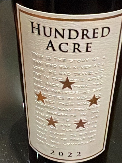 Hundred Acre, Morgan's Way Vineyard Cabernet Sauvignon, Napa Valley