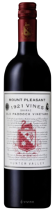 Mount Pleasant (McWilliams), 1921 Vines Old Paddock Vineyard Shiraz, Hunter Valley