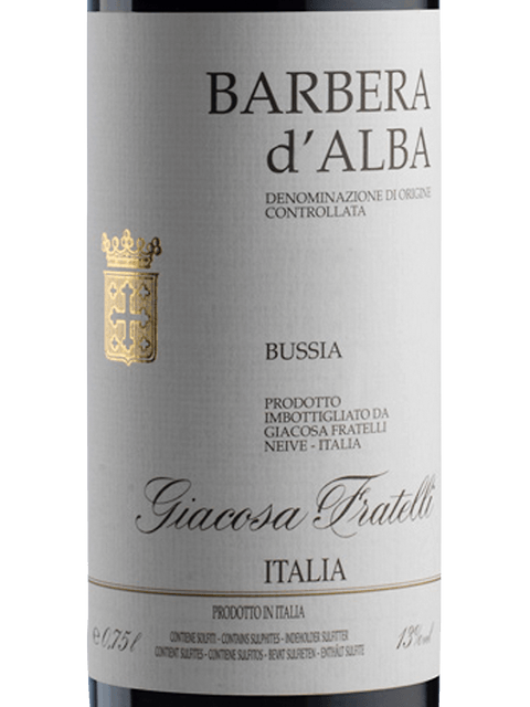 Fratelli Giacosa, Bussia, Barbera d'Alba