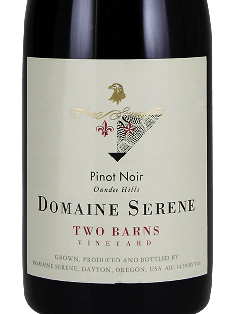 Domaine Serene, Two Barns Vineyard Pinot Noir, Dundee Hills