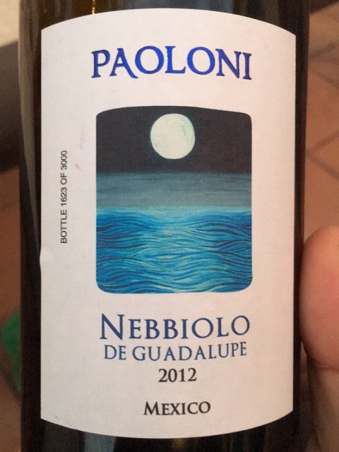 Paoloni, Nebbiolo de Guadalupe, Valle de Guadalupe