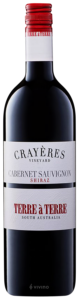Terre a Terre, Crayeres Vineyard Cabernet Sauvignon Shiraz, Wrattonbully