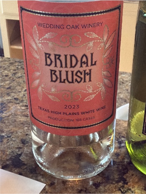 Wedding Oak Winery, Bridal Blush, Texas High Plains