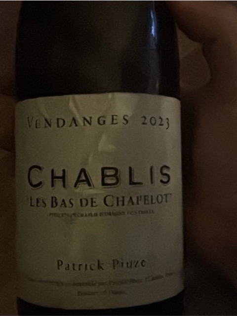 Patrick Piuze, Chablis, Les Bas de Chapelot