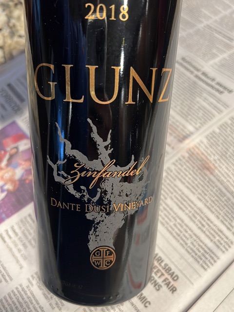 Glunz, Dante Dusi Vineyard Zinfandel, Paso Robles