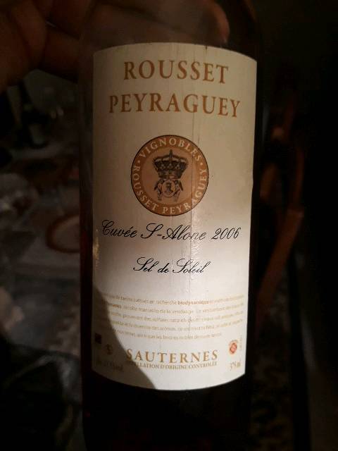 Cuvee 153, Rousset Peyraguay, Sauternes