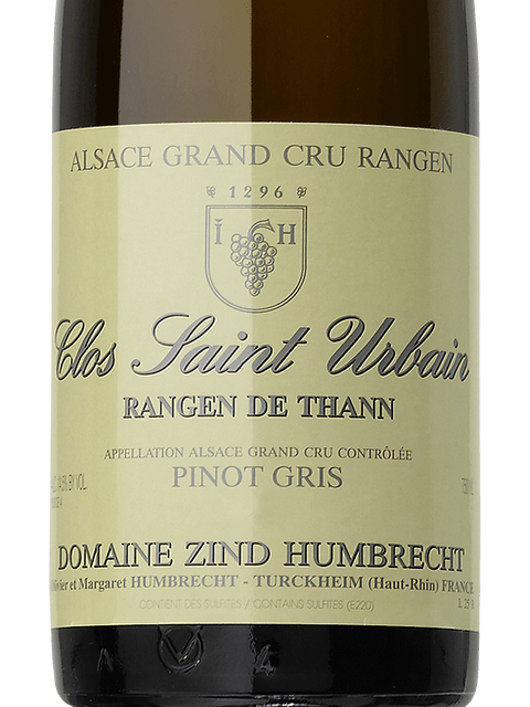 Domaine Zind Humbrecht, Pinot Gris Thann Clos Saint Urbain Vendanges Tardives Grand Cru, Rangen