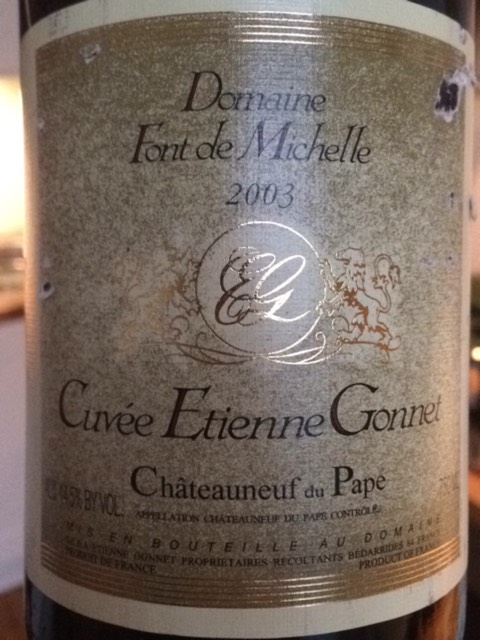 Font Michelle, Chateauneuf-du-Pape, Cuvee Etienne Gonnet