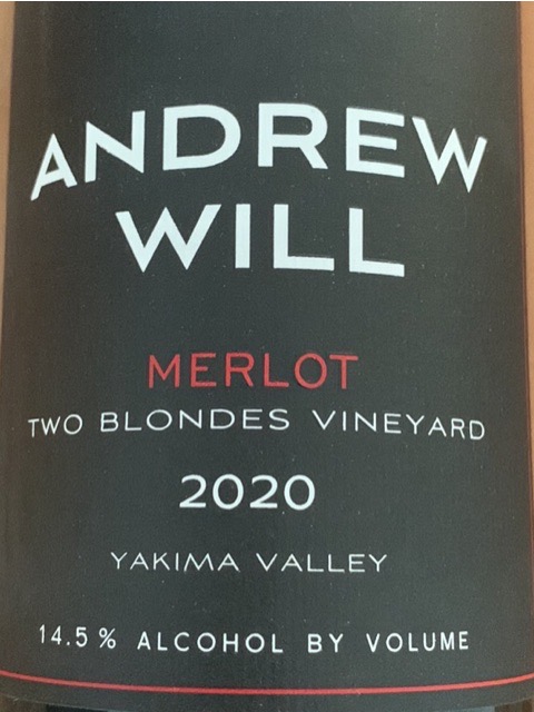 Andrew Will, Merlot, Columbia Valley