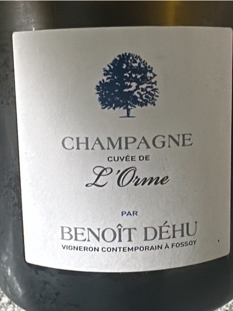 Benoit Dehu, Cuvee de l'Orme Base 2017, Champagne