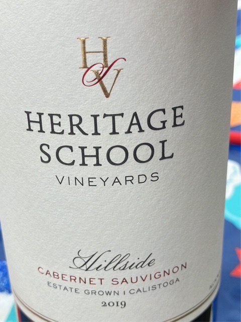 Heritage School Vineyards, Missiaen's Hillside Vineyard Cabernet Sauvignon, Calistoga