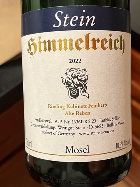 Stein, Palmberg Riesling Spatlese Feinherb Alte Reben, Mosel