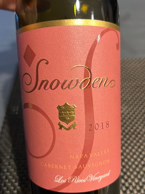Snowden, Los Ricos Vineyard Cabernet Sauvignon, Napa Valley