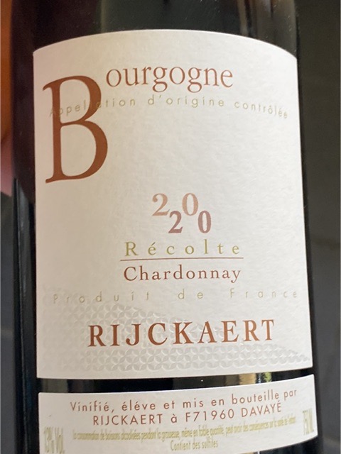 Jean Rijckaert, Bourgogne, Chardonnay