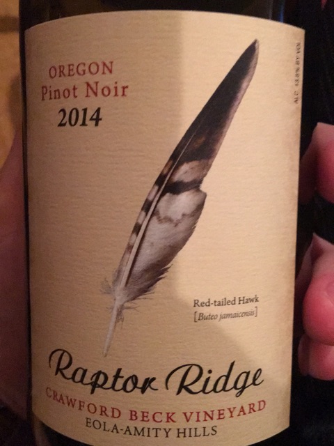 Raptor Ridge, Crawford Beck Vineyard Pinot Noir, Eola-Amity Hills