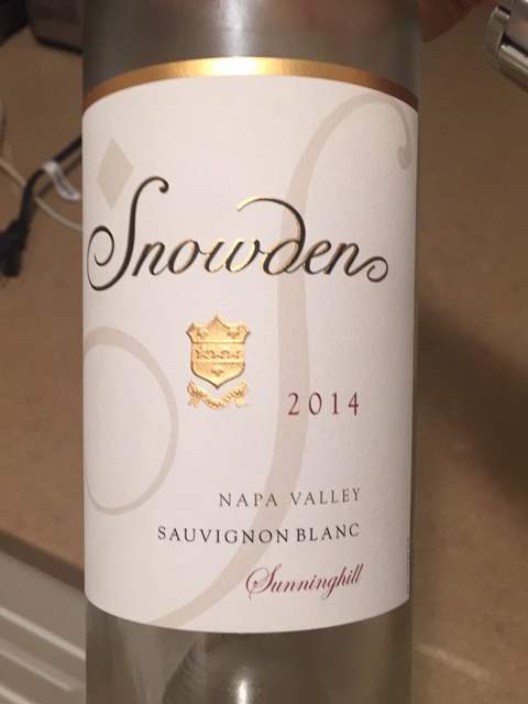 Snowden, Sauvignon Blanc, Rutherford