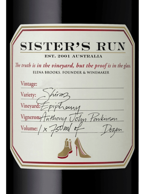Sister's Run, Epiphany Shiraz, McLaren Vale