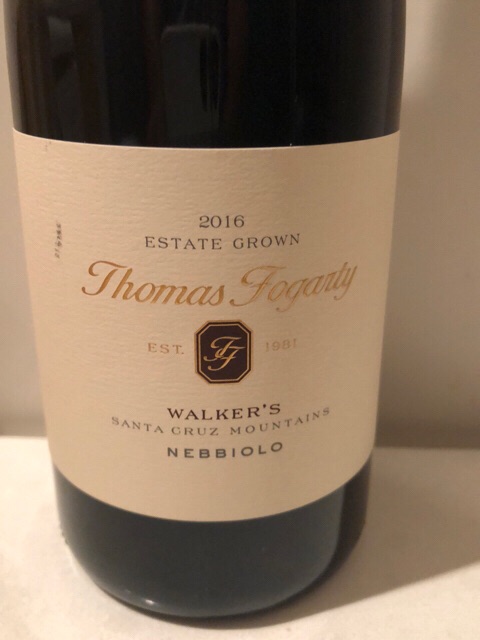 Thomas Fogarty, Walker's Vineyard Nebbiolo, Santa Cruz Mountains